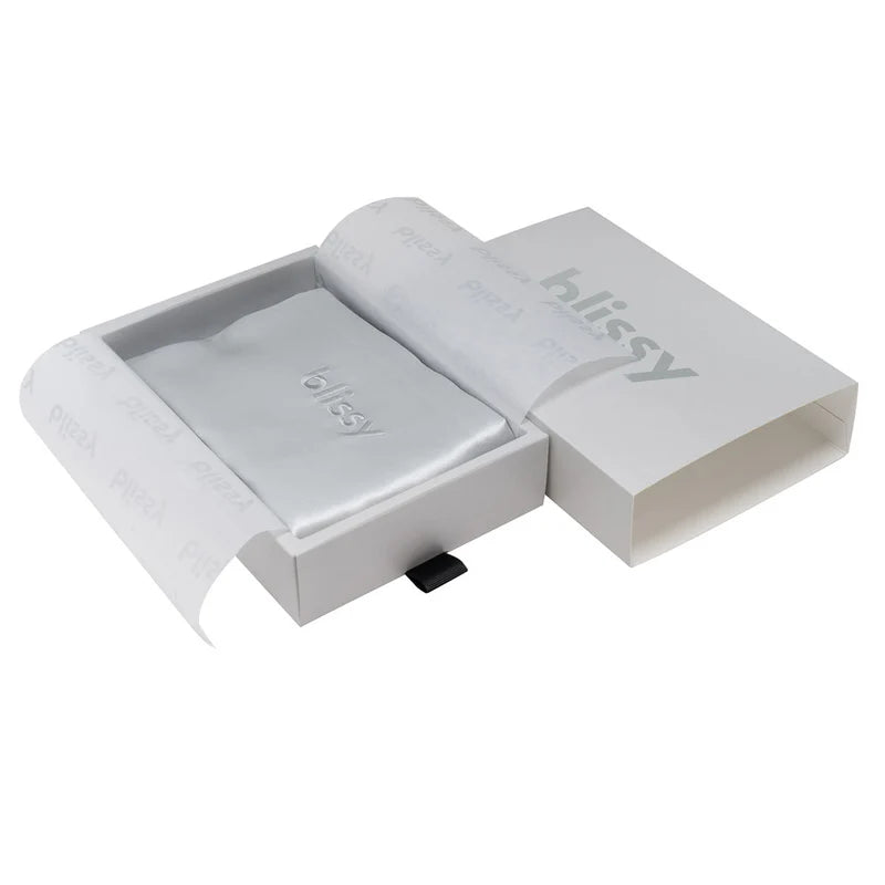 Taie d'oreiller 100% en soie GRIS